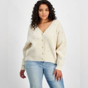 Elegant Cream Women's Cardigan